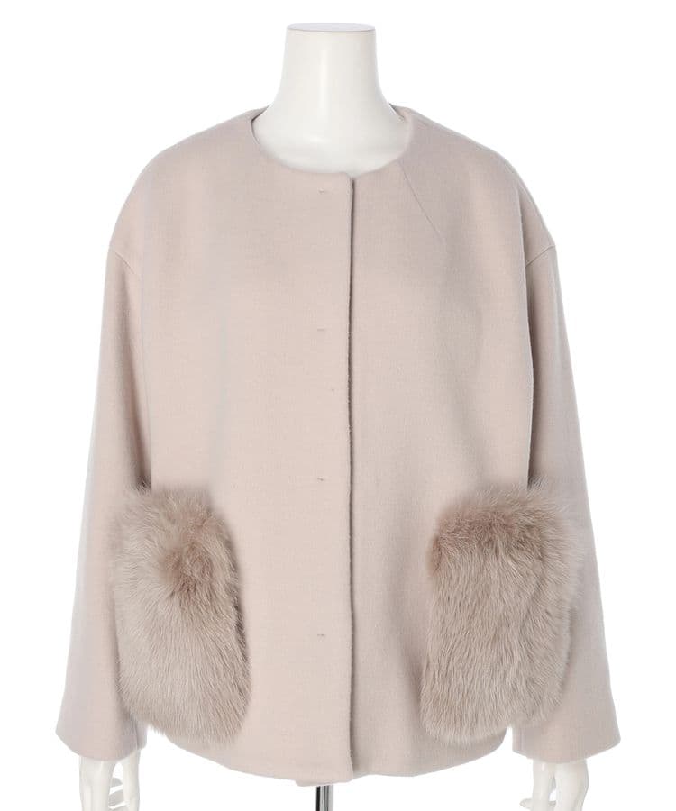 新品タグ付き　アプワイザーリッシェ　2WAYポケファーノーカラーコート