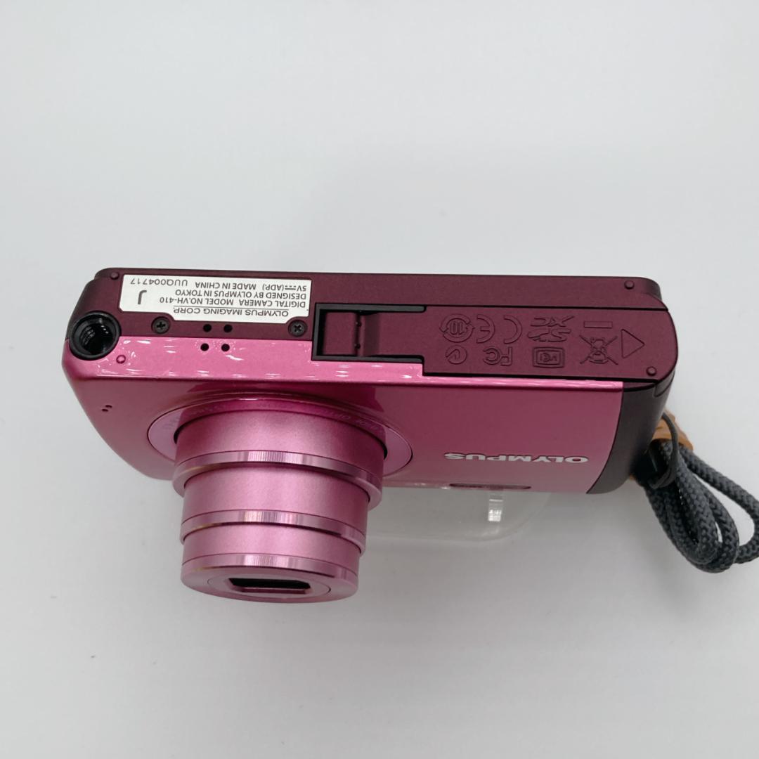 【美品】OLYMPUS VH-410 ピンク デジタルカメラ バッテリー付き
