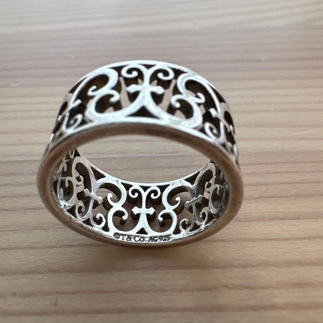 ティファニー　透かし模様 シルバー925 リング　エンチャント