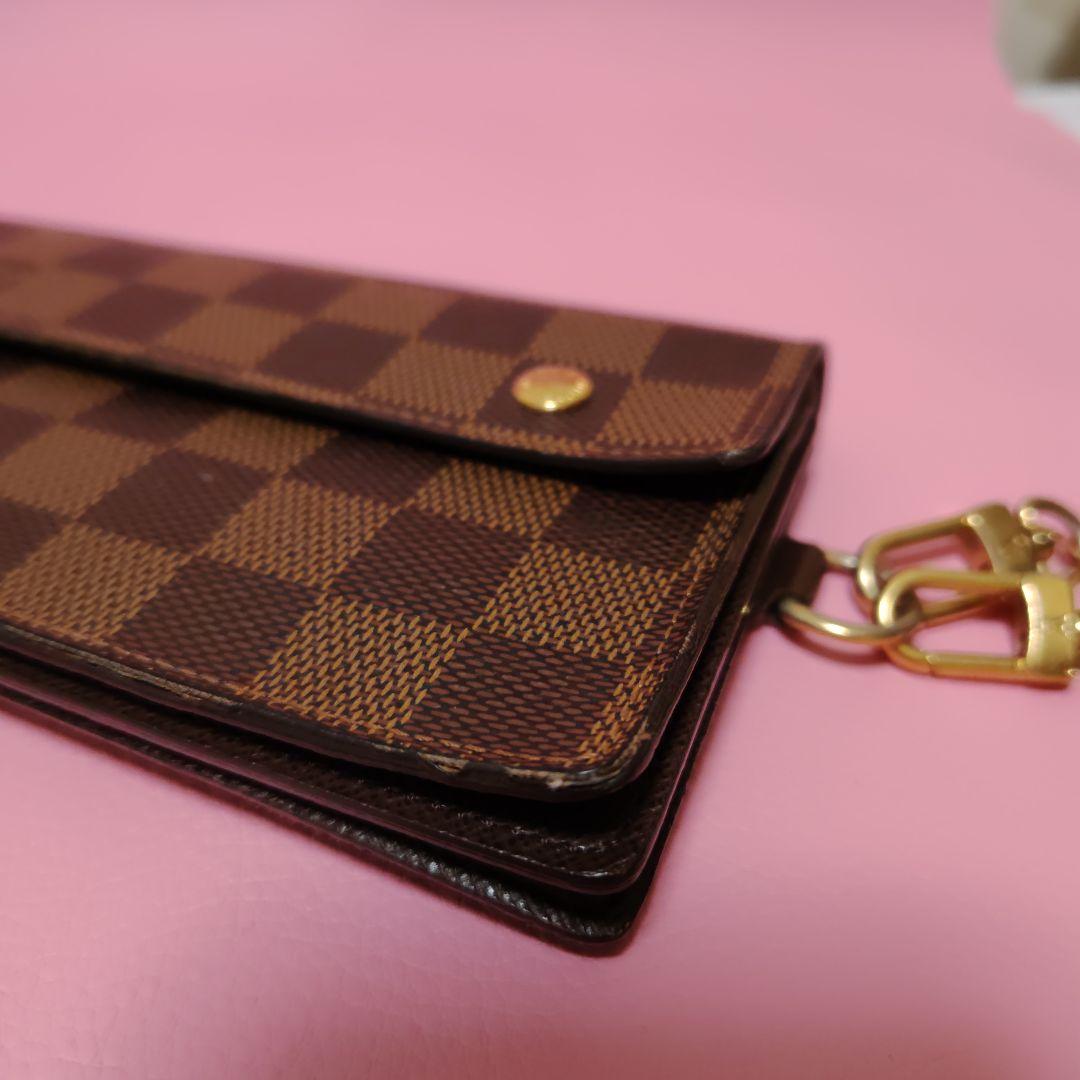 ダミエ 長財布チェーン付き