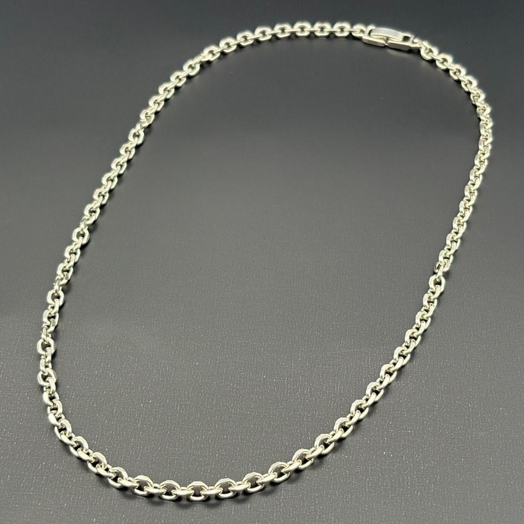 上品 シルバー 925 s925 アンカー チェーン ネックレス 刻印 シンプル
