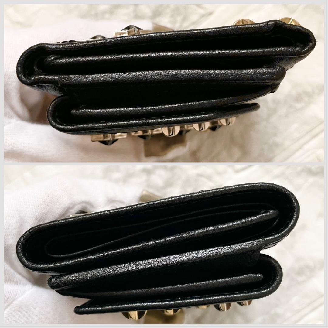 未使用級✨ジミーチュウ 三つ折り財布 スタッズ コンパクトウォレット　レア