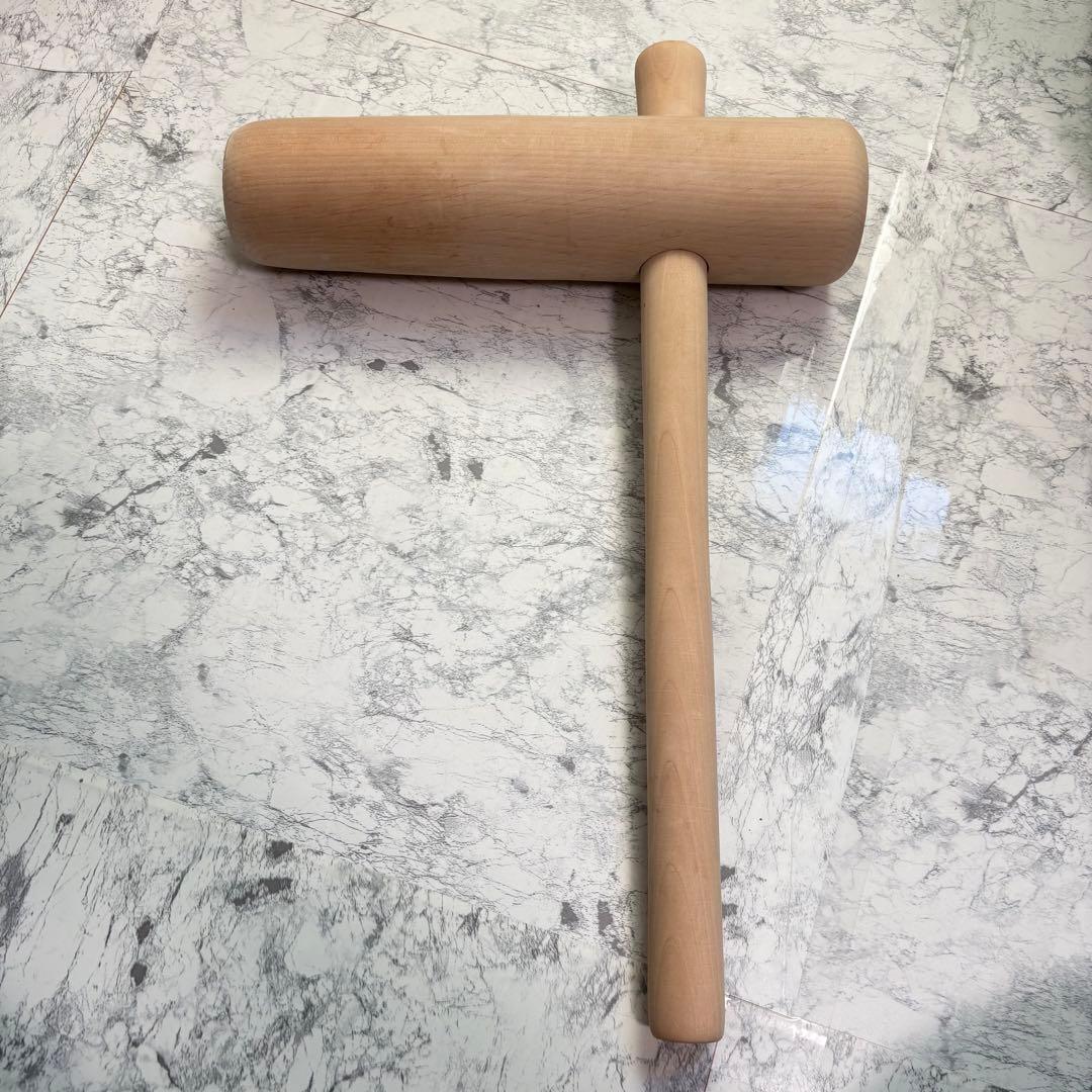 一度のみの使用✨臼・杵セット　ミニうす　一升用　木製　天然木　餅つき