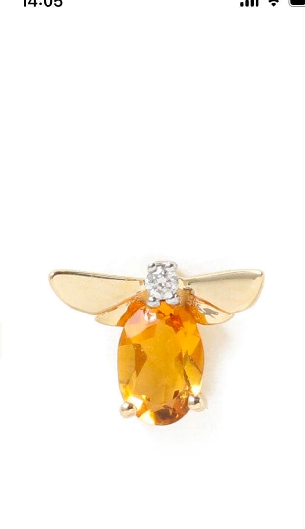 ビジュードエム　プチみつばちピアス（ペリドット）(シトリン)