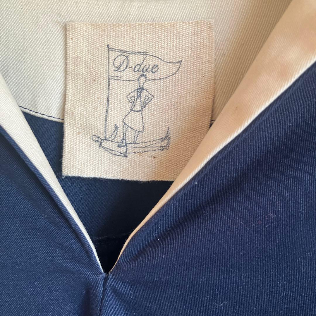 D'due ネイビー 長袖デニムシャツ