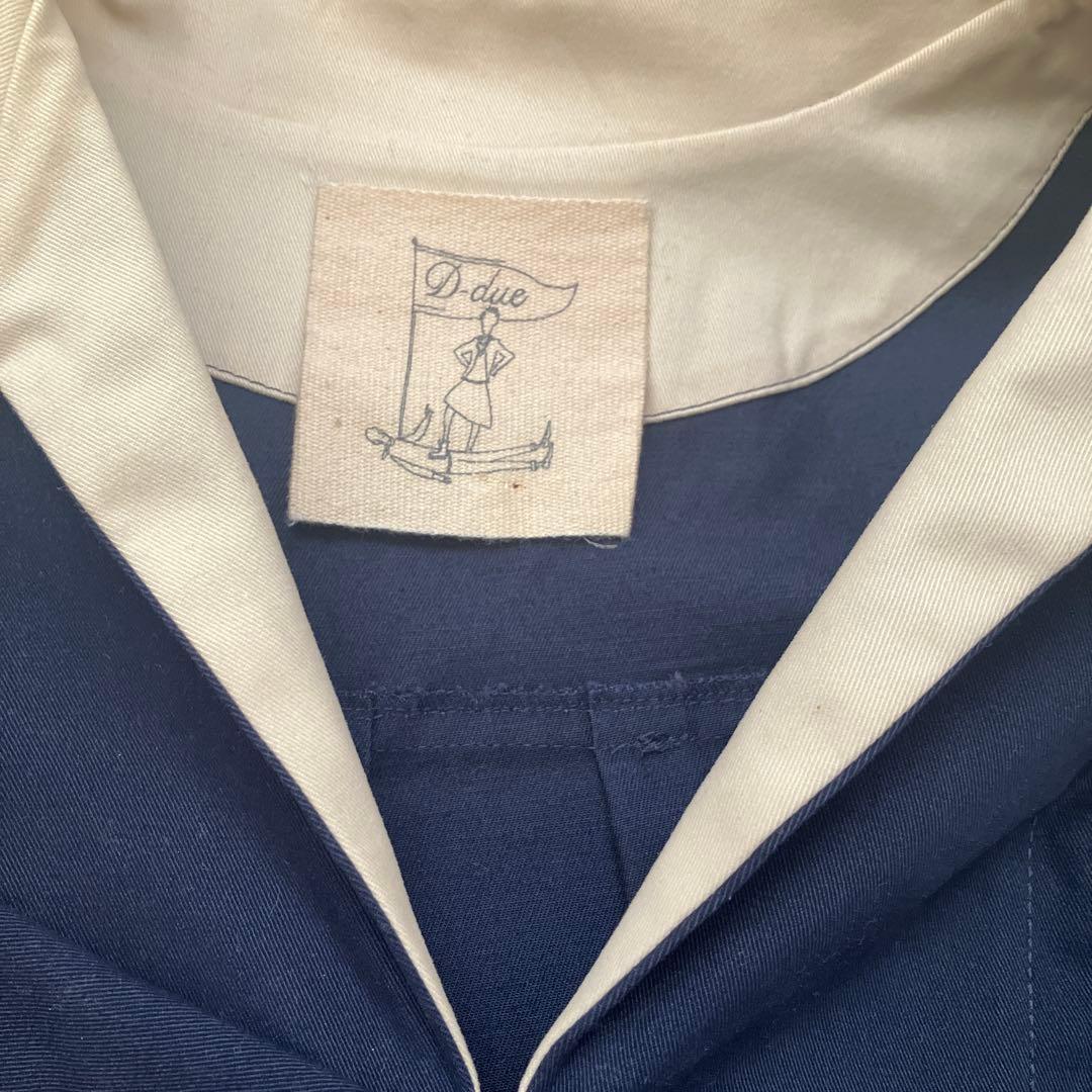 D'due ネイビー 長袖デニムシャツ