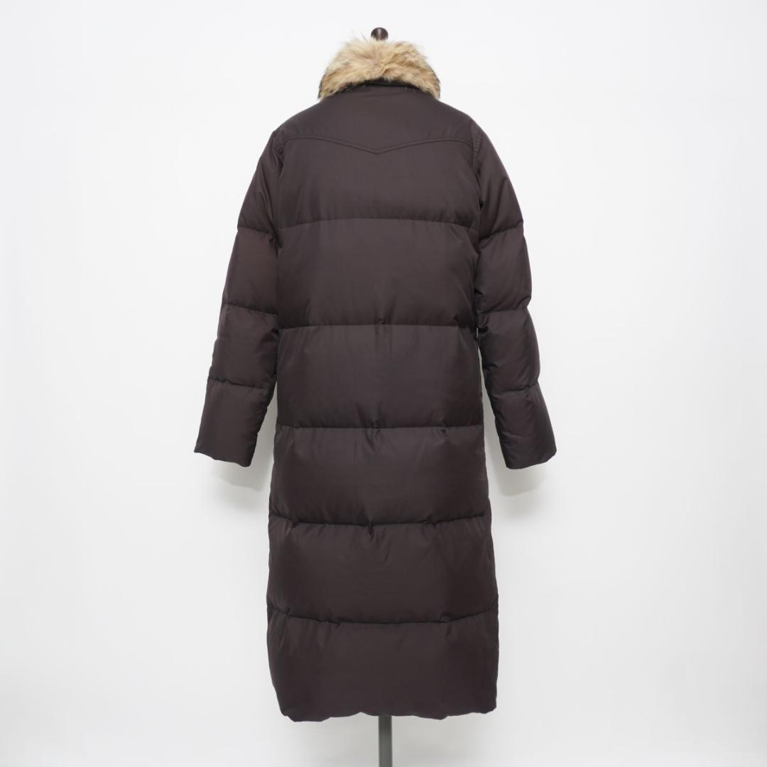 ラルフローレン 2way ロングダウンコート ファー マキシ丈 茶7*MD238