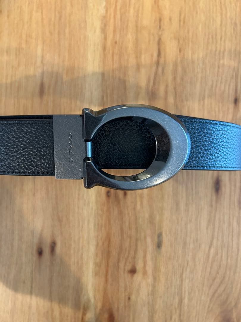 COACH ベルト シグネチャー バックル カット トゥ サイズ リバーシブル