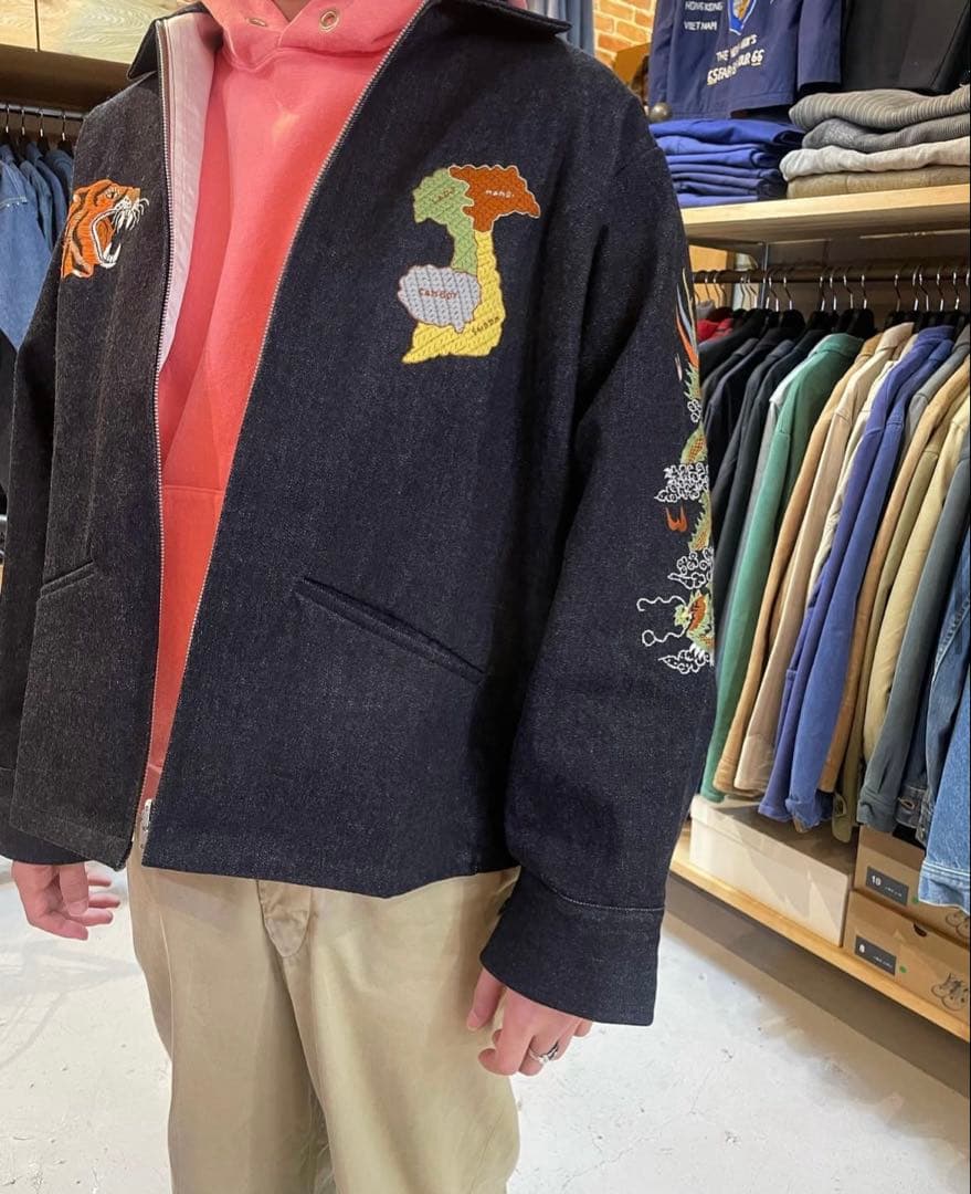 TWO FACE FUKUOKA 限定 インディゴデニムベトジャン XL