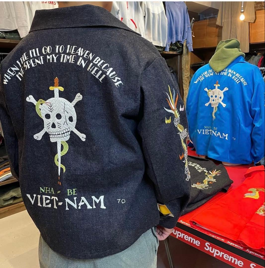 TWO FACE FUKUOKA 限定 インディゴデニムベトジャン XL