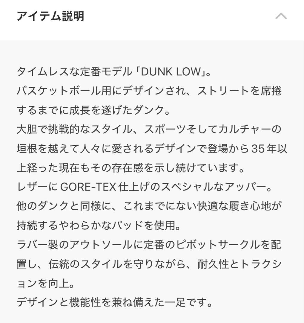 Nike DUNK スニーカー