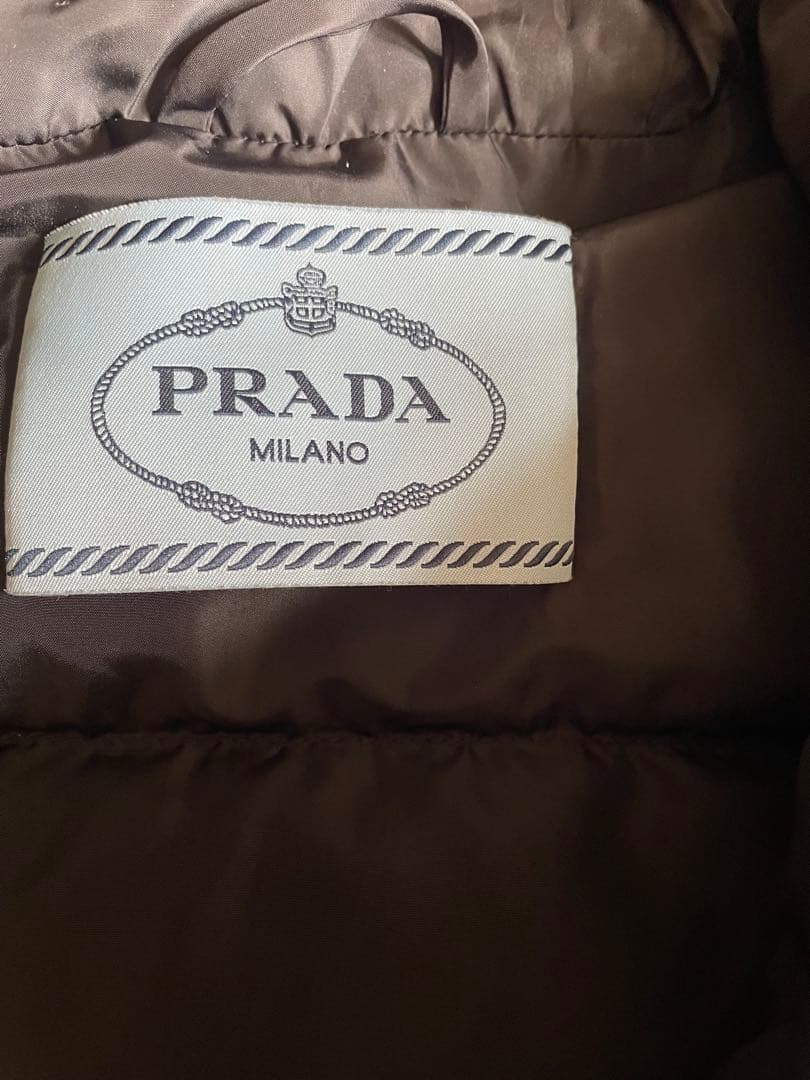 PRADA フード付きダウンジャケット 36 ブラック