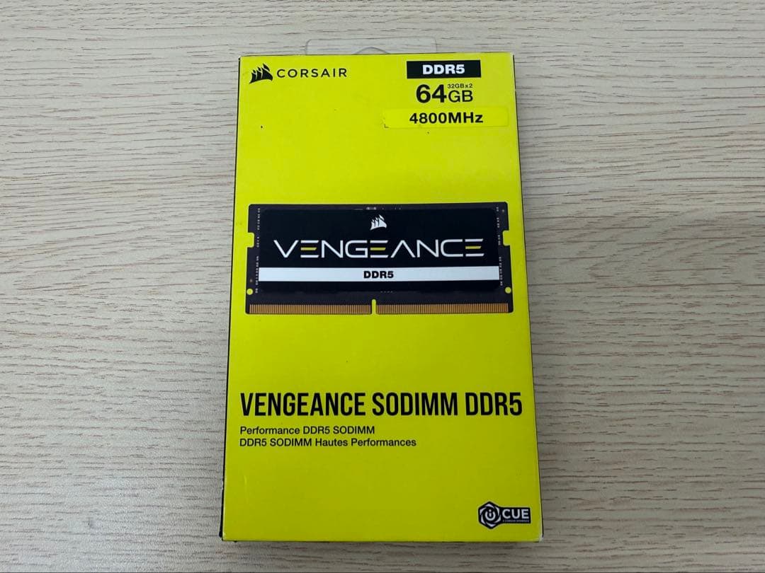 メモリー CORSAIR VENGEANCE SODIMM DDR5-4800 64GB