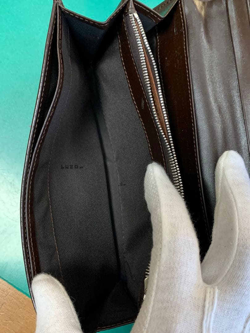 美品 正規品 FENDI フェンディ ズッカ柄 長財布 財布 FFロゴ ブラウン