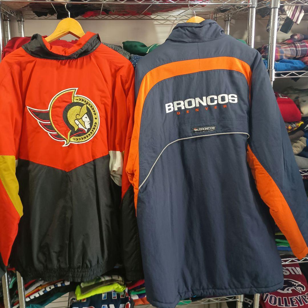 USA古着ヴィンテージ まとめ売り6枚NFL NHLなど 中綿ナイロンジャケット