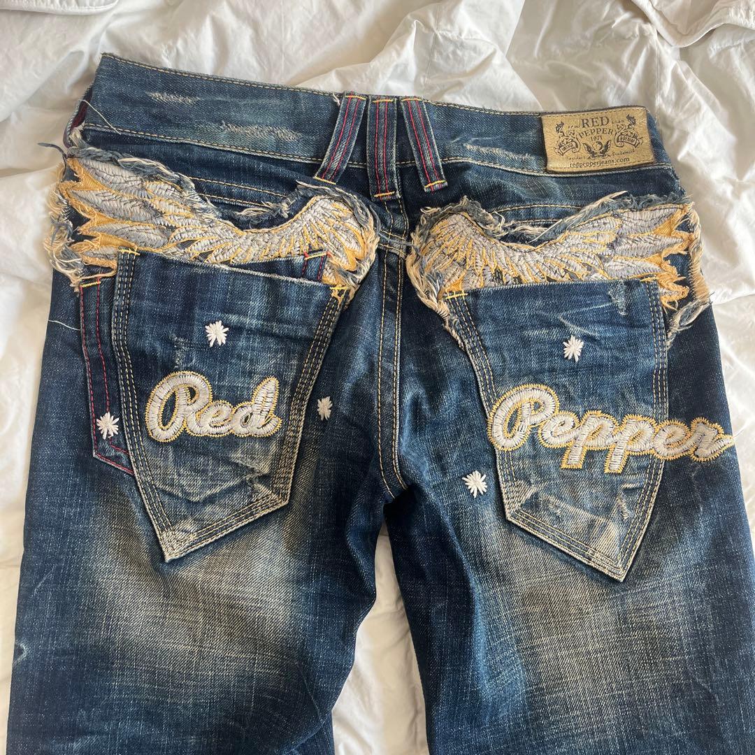 RED PEPPER ローライズフレアデニム　27