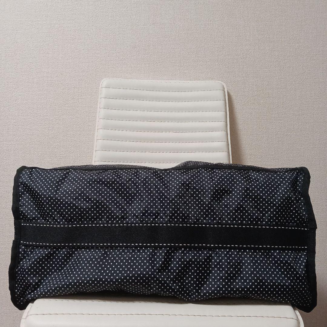 2599　レスポートサック　ボストンバッグ　黒　ドット　50cm