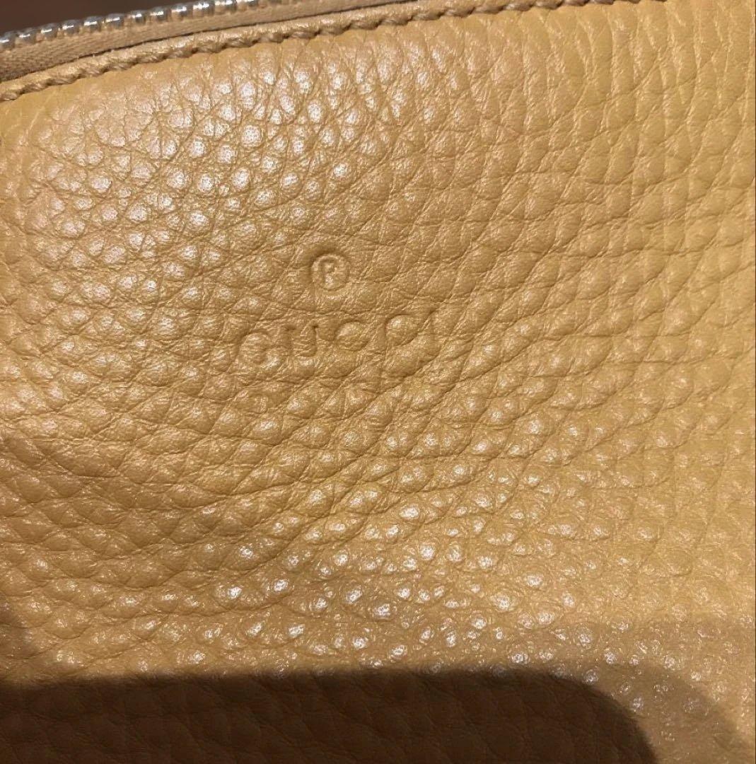 GUCCI イエローレザーハンドバッグ