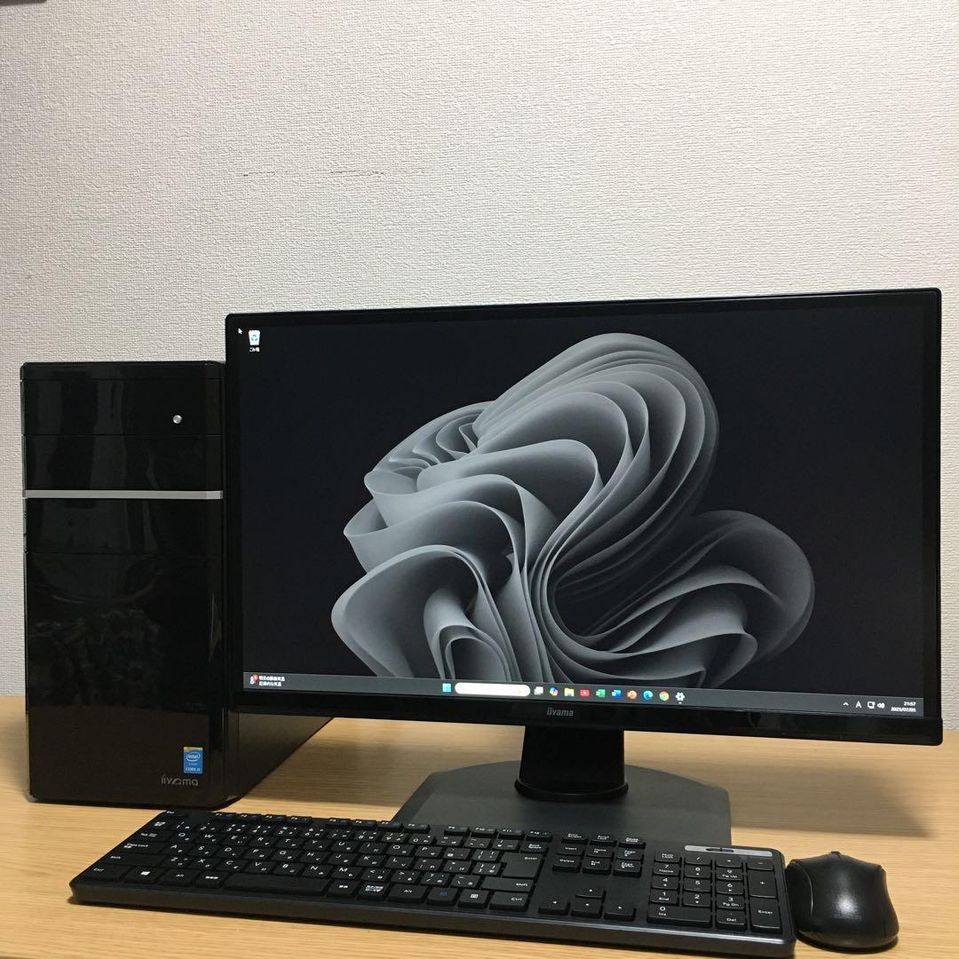 iiyama 強力i5 デスクトップ 16Gメモリ SSD+HDD 23'モニタ