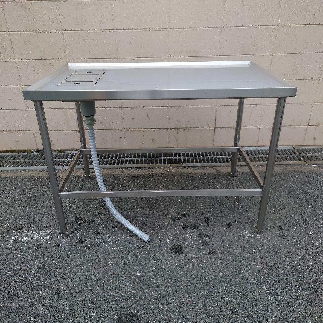 未使用 業務用 シンク付 ステンレス 作業台 水切り台 調理台