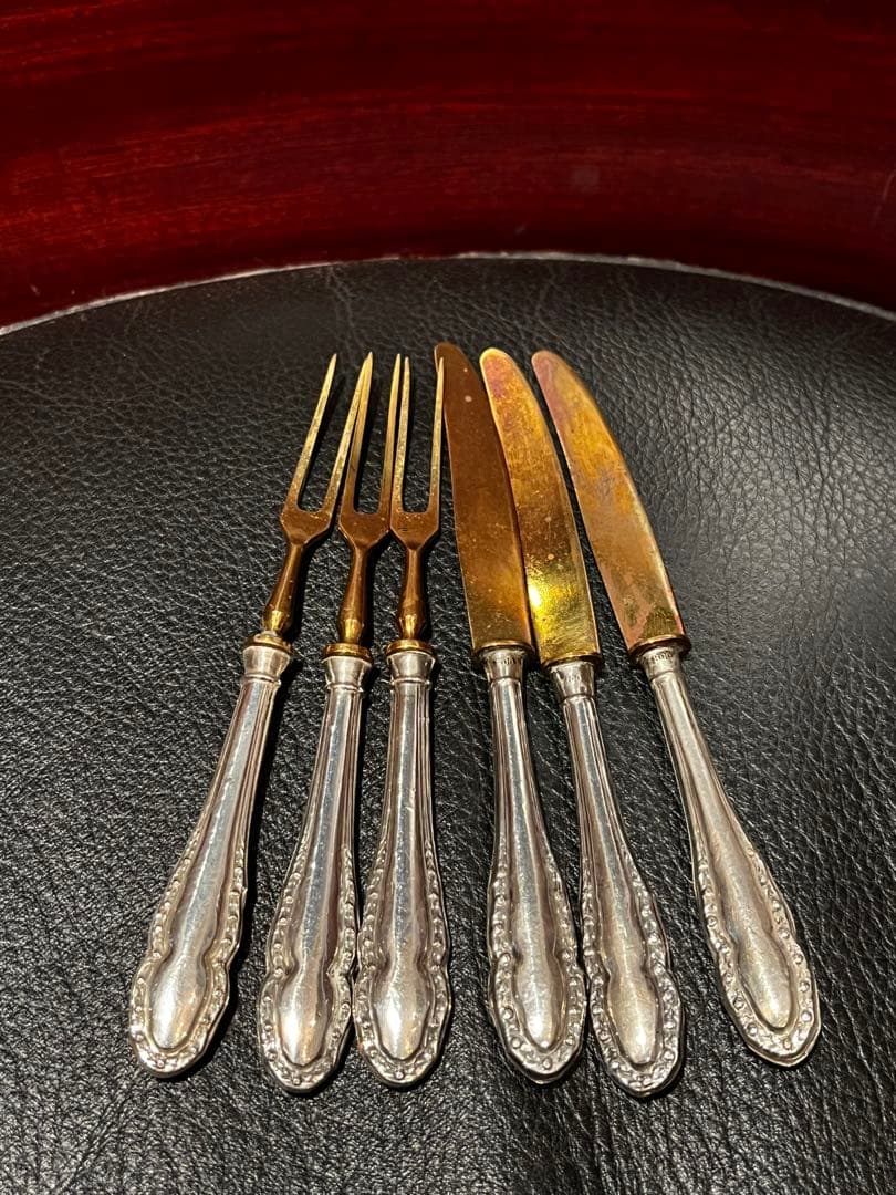 純銀800製　スターリングシルバー　カトラリー　セット　アンティーク　フランス