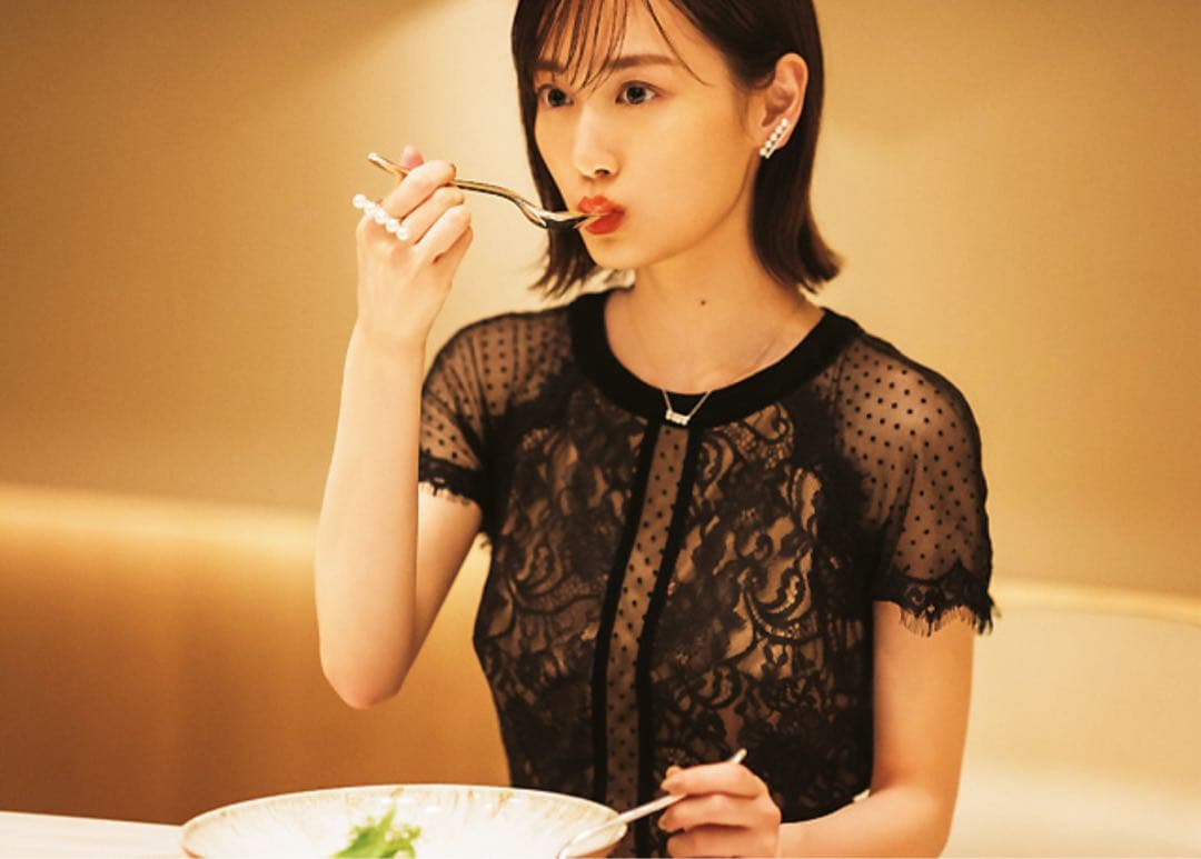 タダシショージ フラワーレース切り替えドレス ドットチュール サイズ2