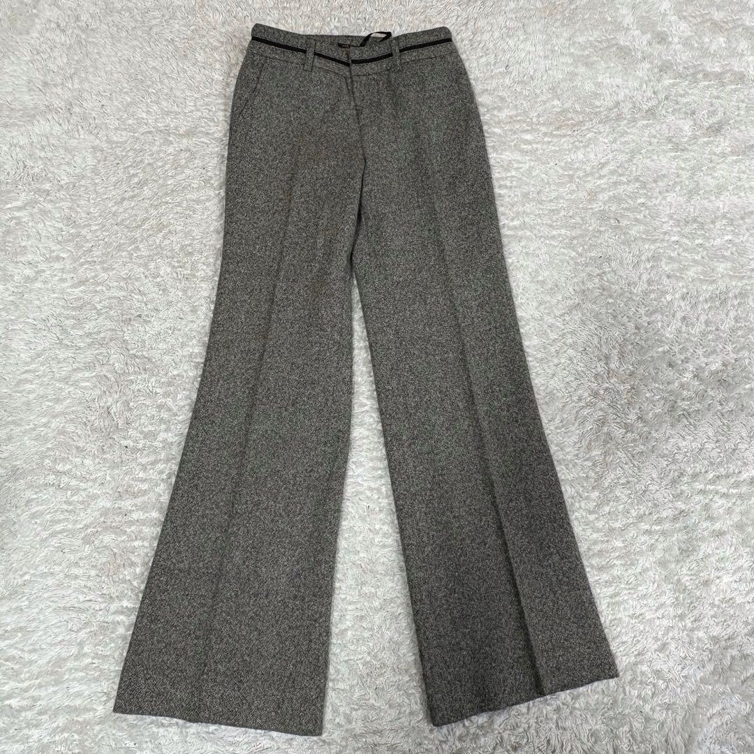 23区 カシミヤ アンゴラ混 セットアップパンツスーツ ツイード調