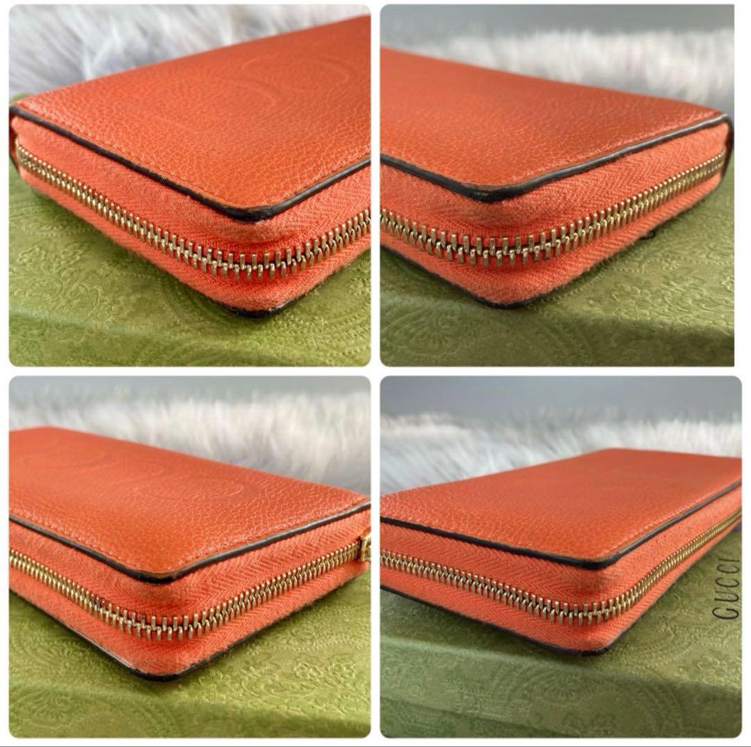 ノ*ラ様 GUCCI オレンジレザー長財布