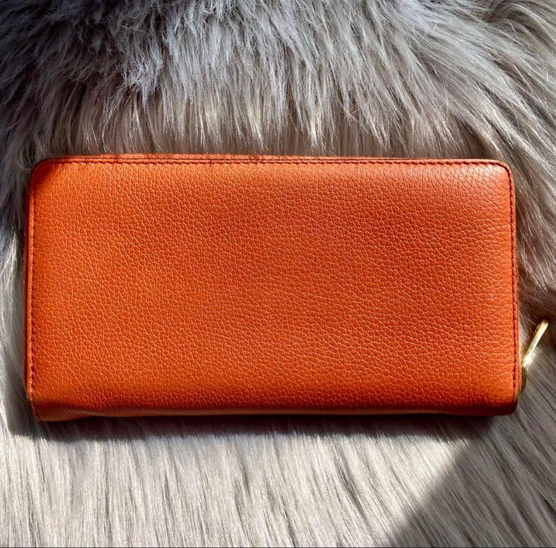 ノ*ラ様 GUCCI オレンジレザー長財布
