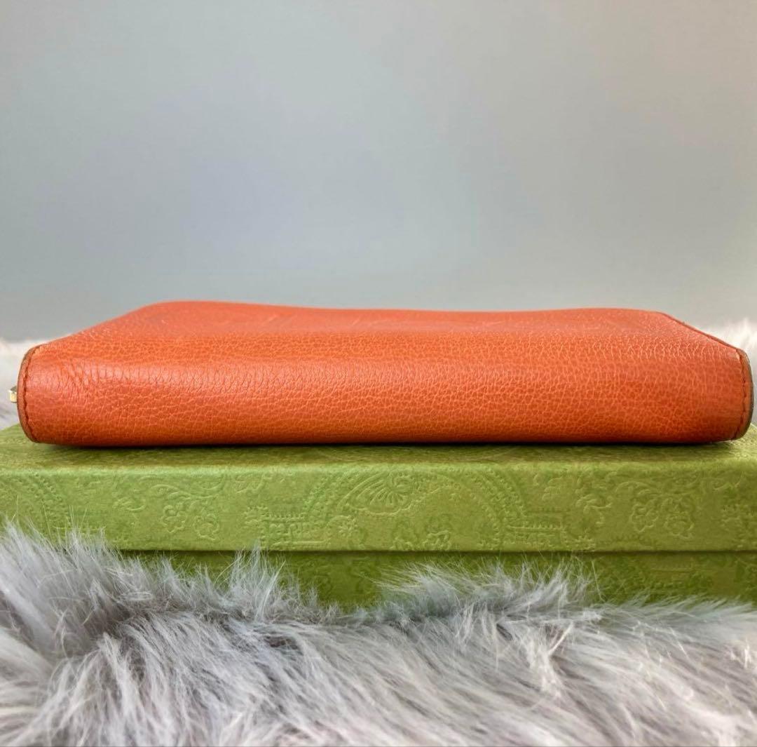 ノ*ラ様 GUCCI オレンジレザー長財布