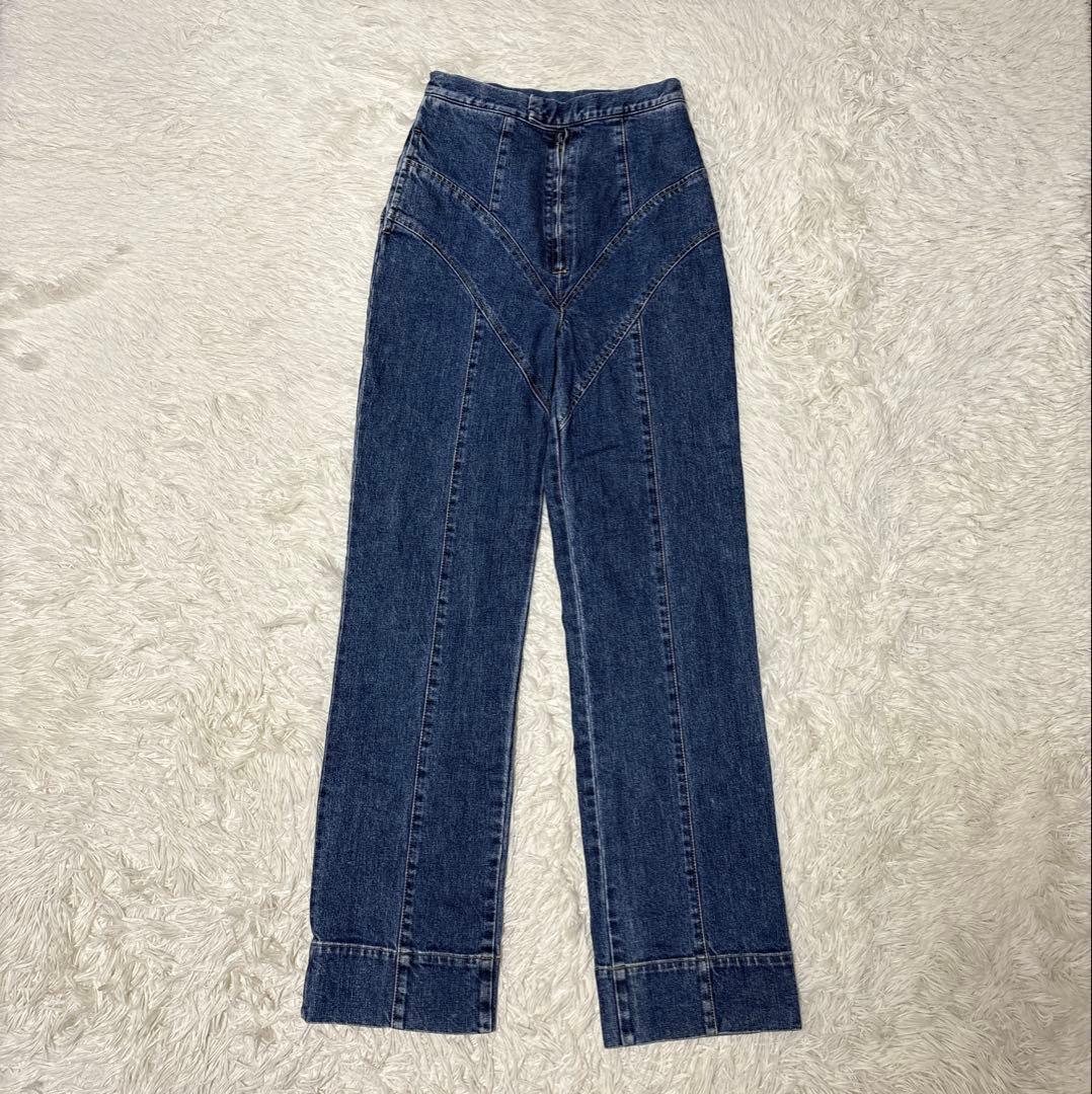 FETICO フェティコ ハイライズ ストレート デニム ブルー Ｓ