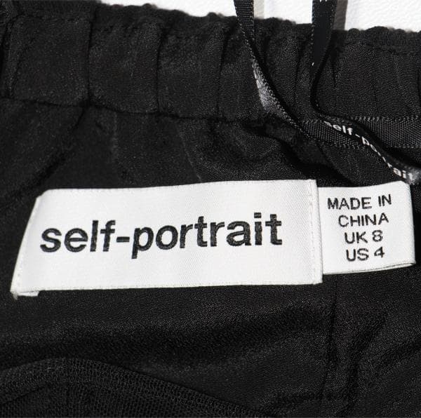 S*S様 セルフポートレイト オフショルダー ワンピース ブラック UK8 未使