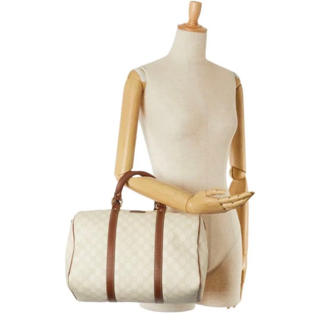 美品　グッチ GGスプリーム ボストンバッグ アイボリー