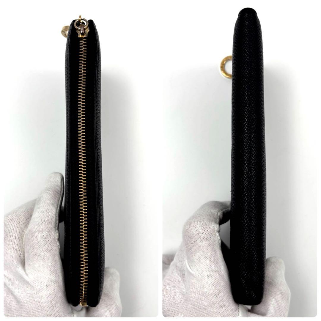 ✨美品✨　ブルガリ 長財布 L字ファスナー サークルロゴ 金具 BVLGARI