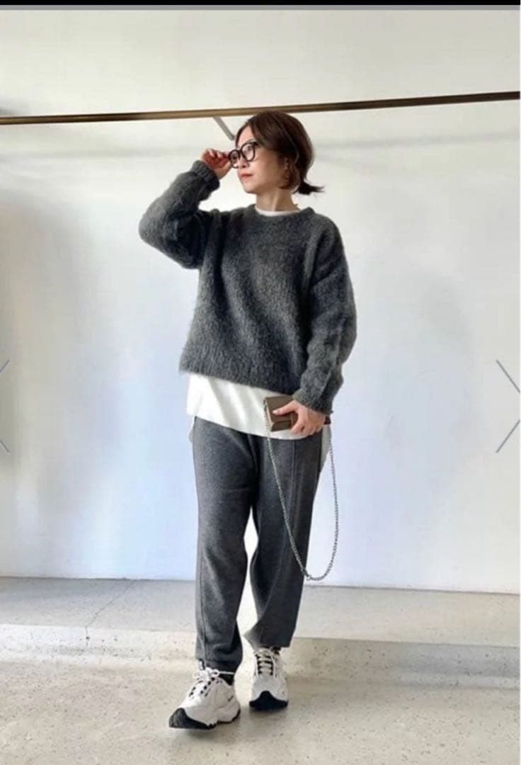 週末お値下げ新品Whim Gazetteミックスヤーンクルーネックニット