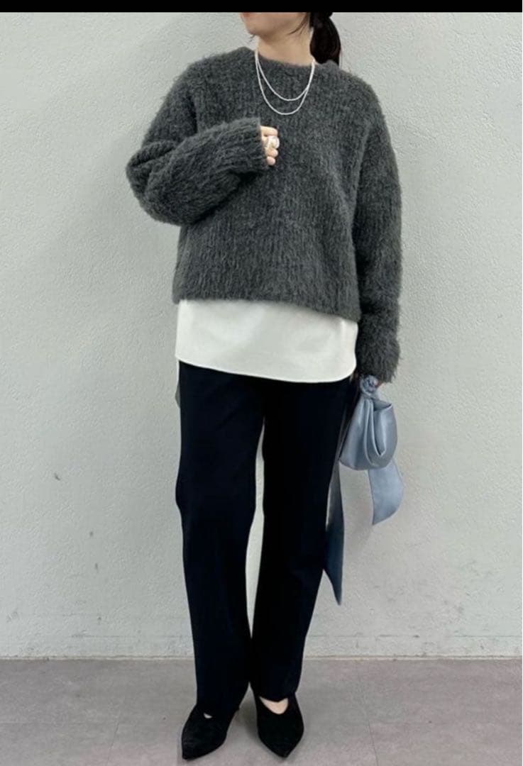 週末お値下げ新品Whim Gazetteミックスヤーンクルーネックニット