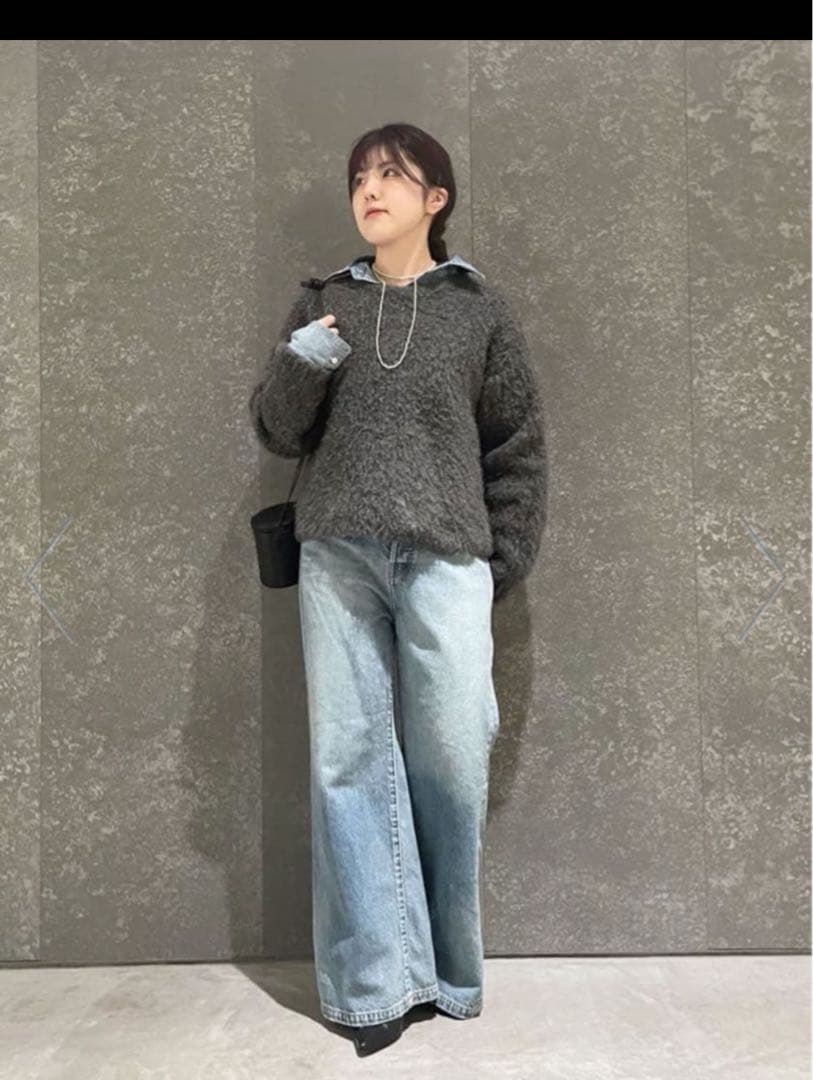 週末お値下げ新品Whim Gazetteミックスヤーンクルーネックニット