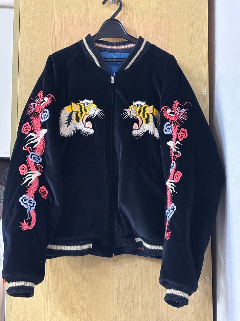 TAILOR TOYO（テーラー東洋）別珍 「虎顔×城」 リバーシブルスカジャン