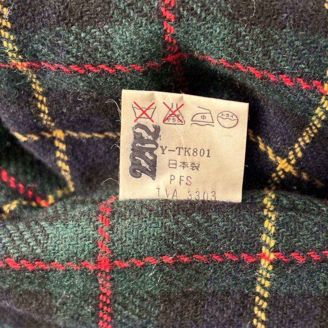 90’s vintage ウールブルゾン ネイビー 短丈 フード アメカジ