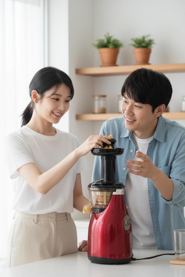 ●ヒューロム スロージューサー●HU-300-R●圧縮搾り●HUROM