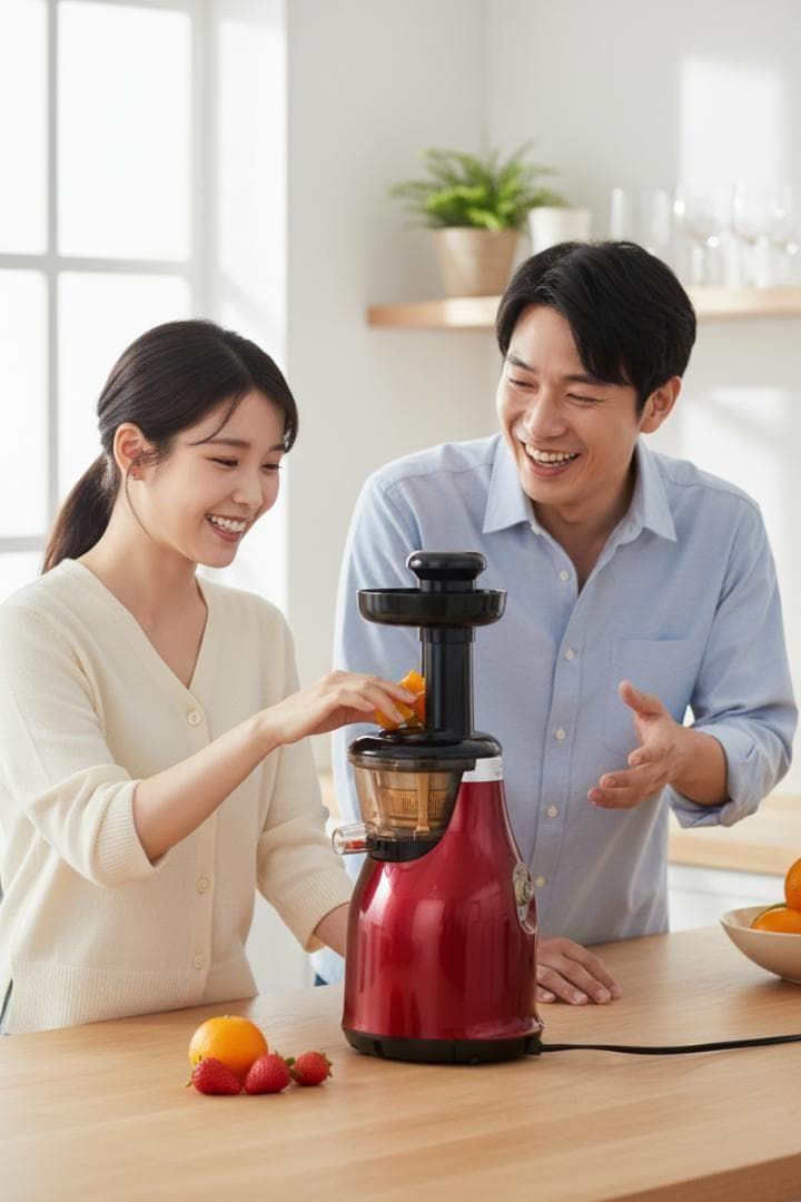 ●ヒューロム スロージューサー●HU-300-R●圧縮搾り●HUROM