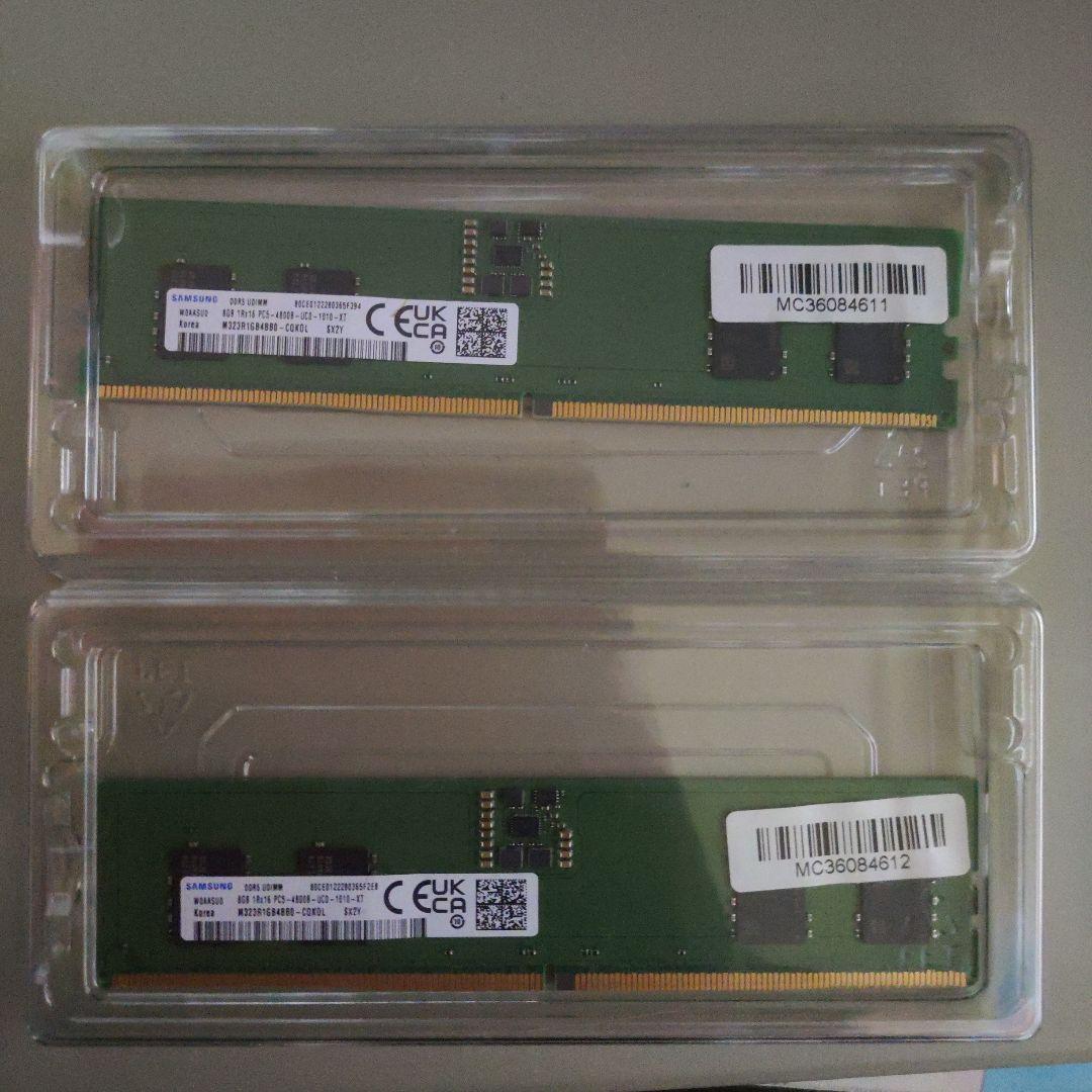 Samsung DDR5 8GB メモリー 2枚組