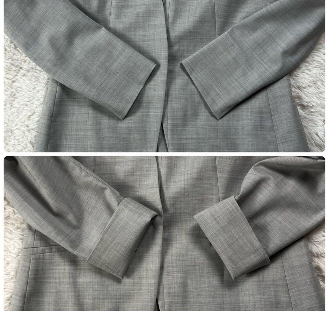 美品 グリーンレーベルリラクシング パンツスーツ カチリラ ライトグレー 38