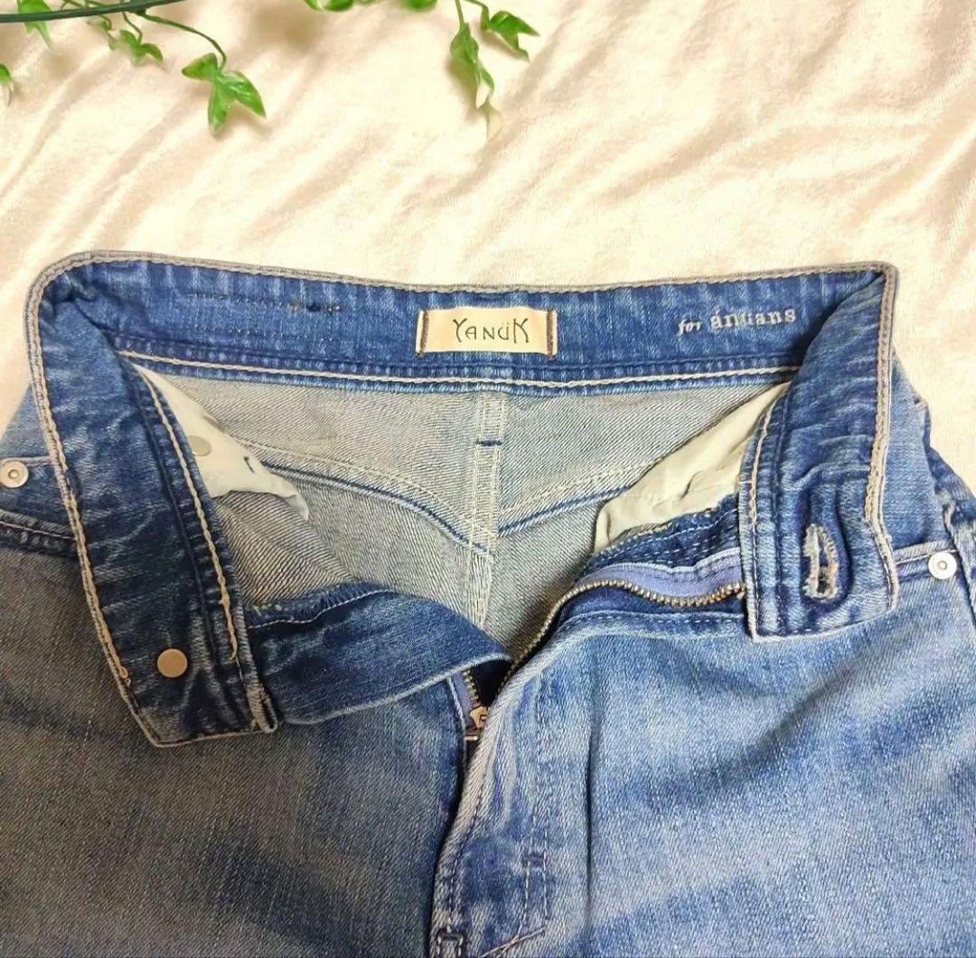 美品【YANUK×anuans】Curvy denim サイズ22デニムジーンズ