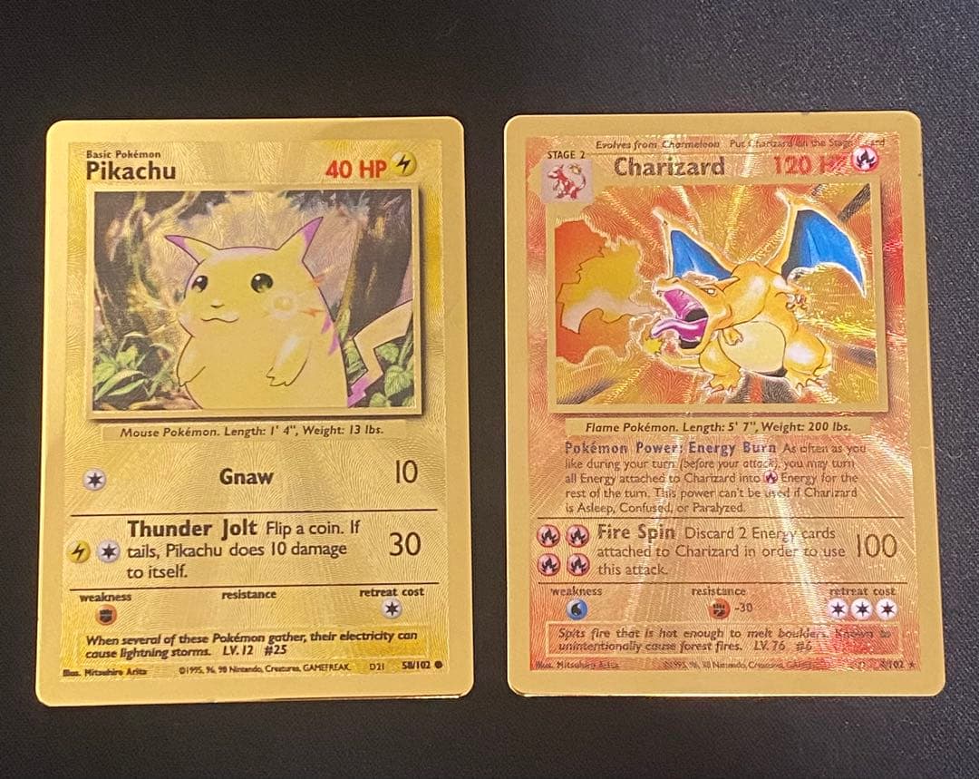 メタルカード　25th ウルトラプレミアムコレクション　ピカチュウ　リザードン