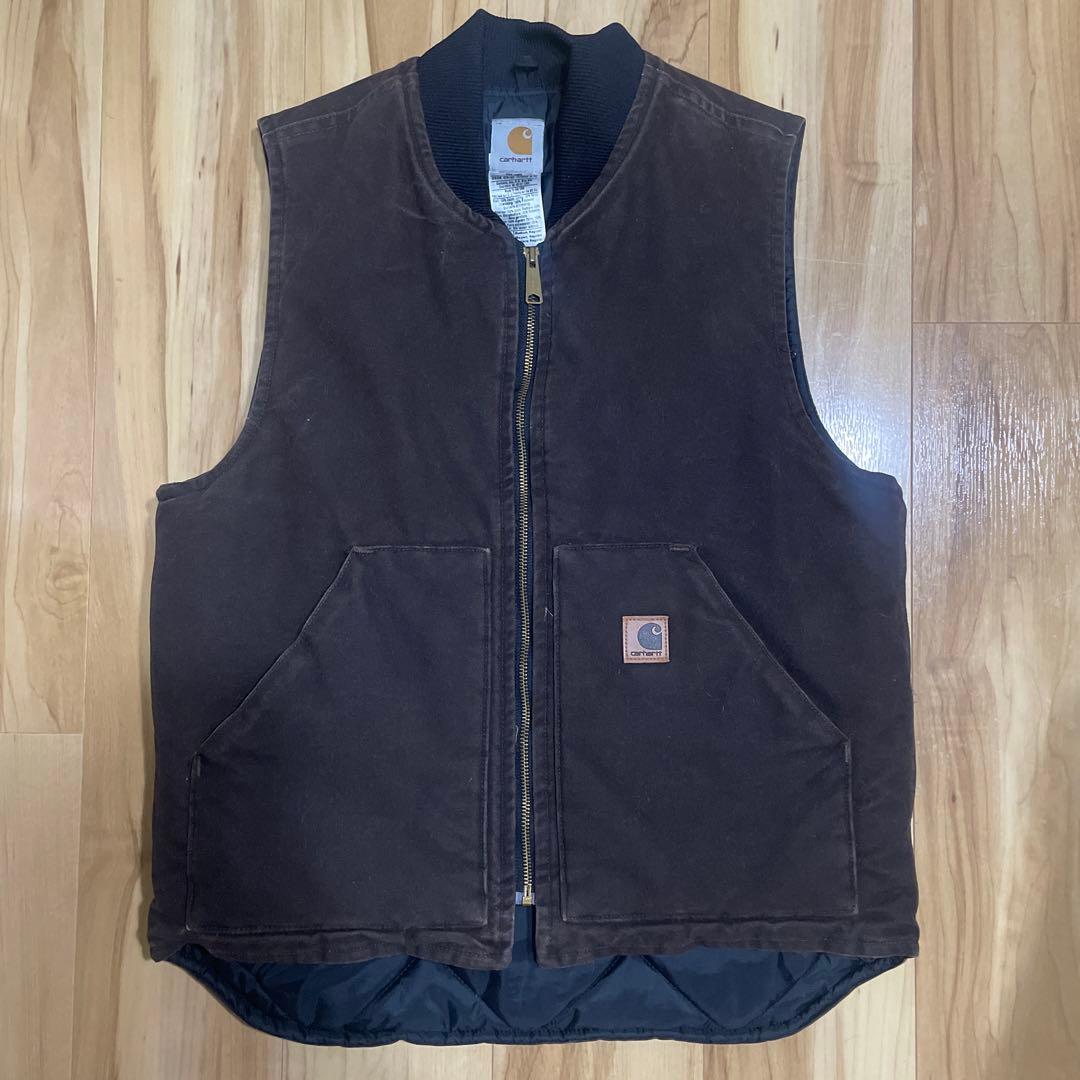 USA製　カーハート ダックベスト　ダークブラウン　DKB