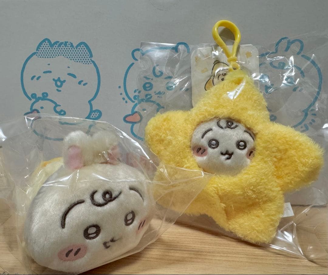ちいかわベイビー うさぎ ハチワレ おまる 星マスコット ぬいぐるみ ダンボール