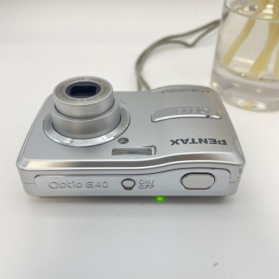 スマホ転送OK✨PENTAX Optio E40✨動作確認済 単三電池 可愛い♪