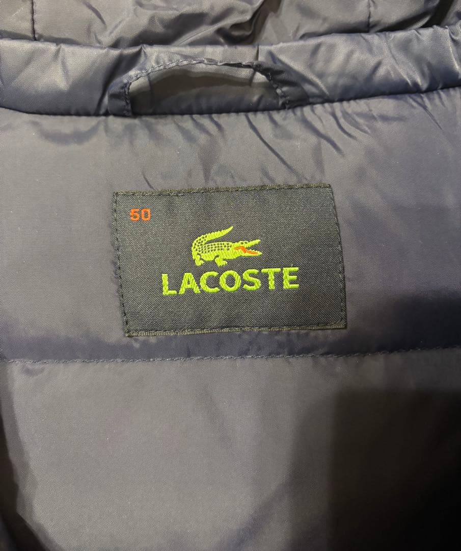 【びら】 LACOSTE ネイビー ダウンジャケット サイズ50