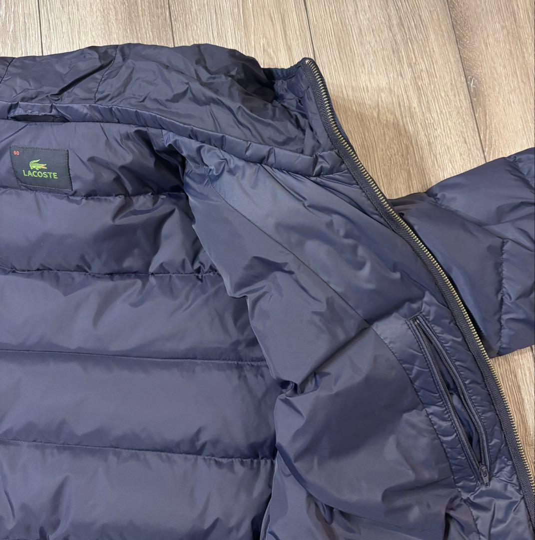 【びら】 LACOSTE ネイビー ダウンジャケット サイズ50
